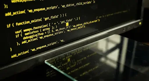 Technical code debugging view